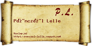 Pánczél Lelle névjegykártya