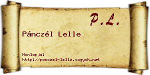Pánczél Lelle névjegykártya